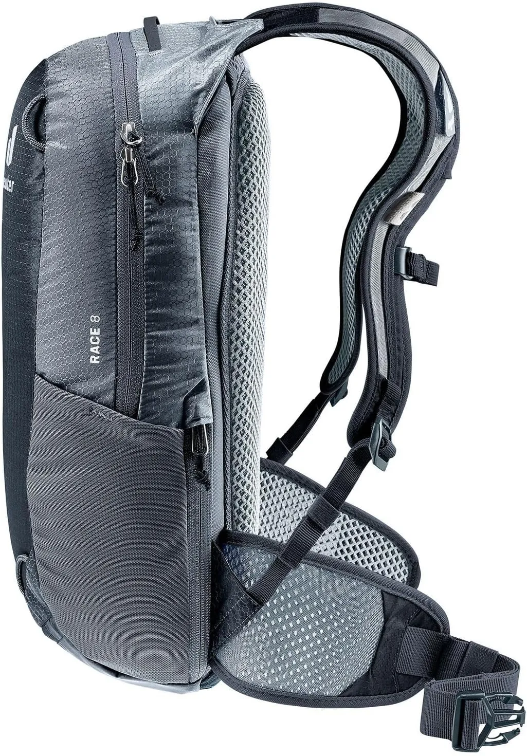 Deuter Race Backpack for Mountain Biking, Gravel Biking or Daily Commuting, Black, 8 L