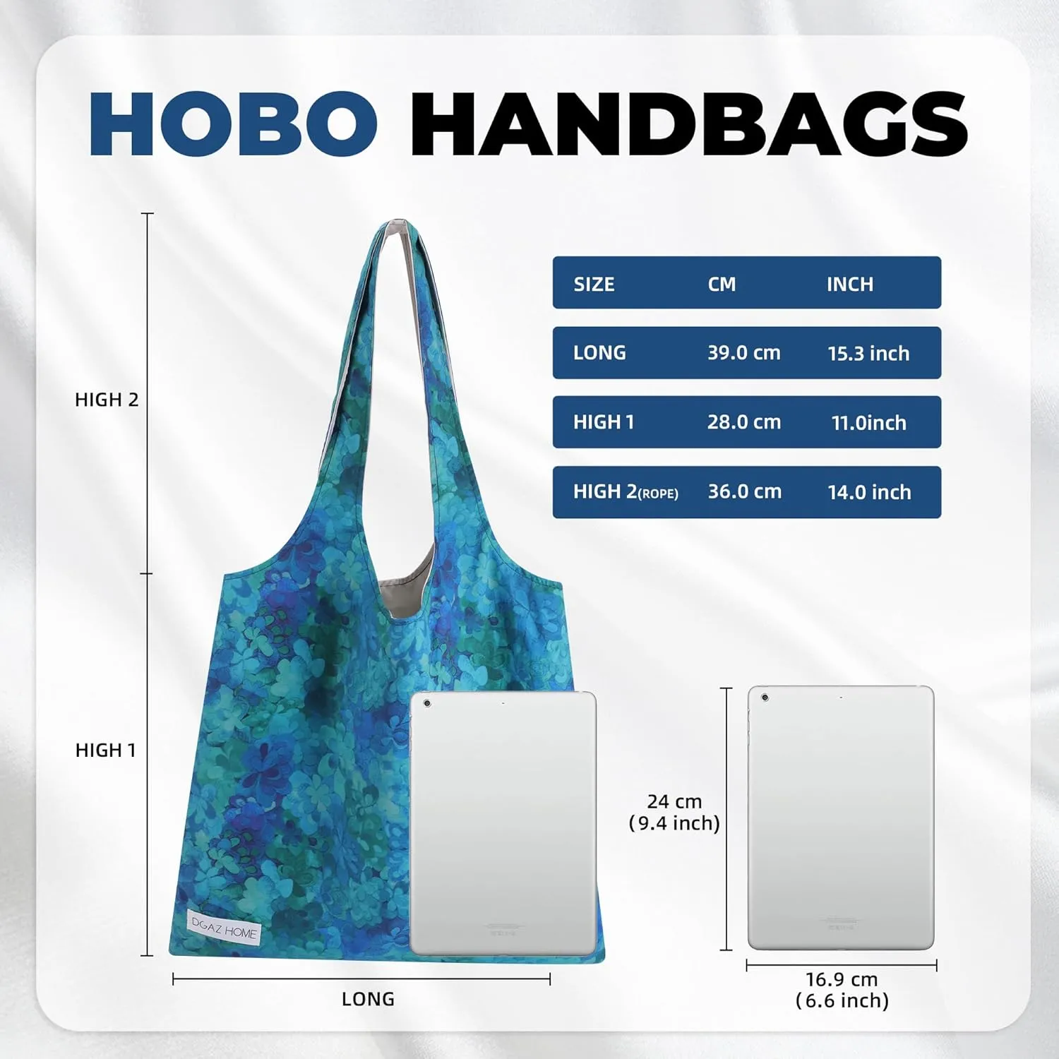 DGAZ Designer Shoulder Bags for Women, Luxury Tote Bag with Zipper, Large Shoulder Hobo Bags