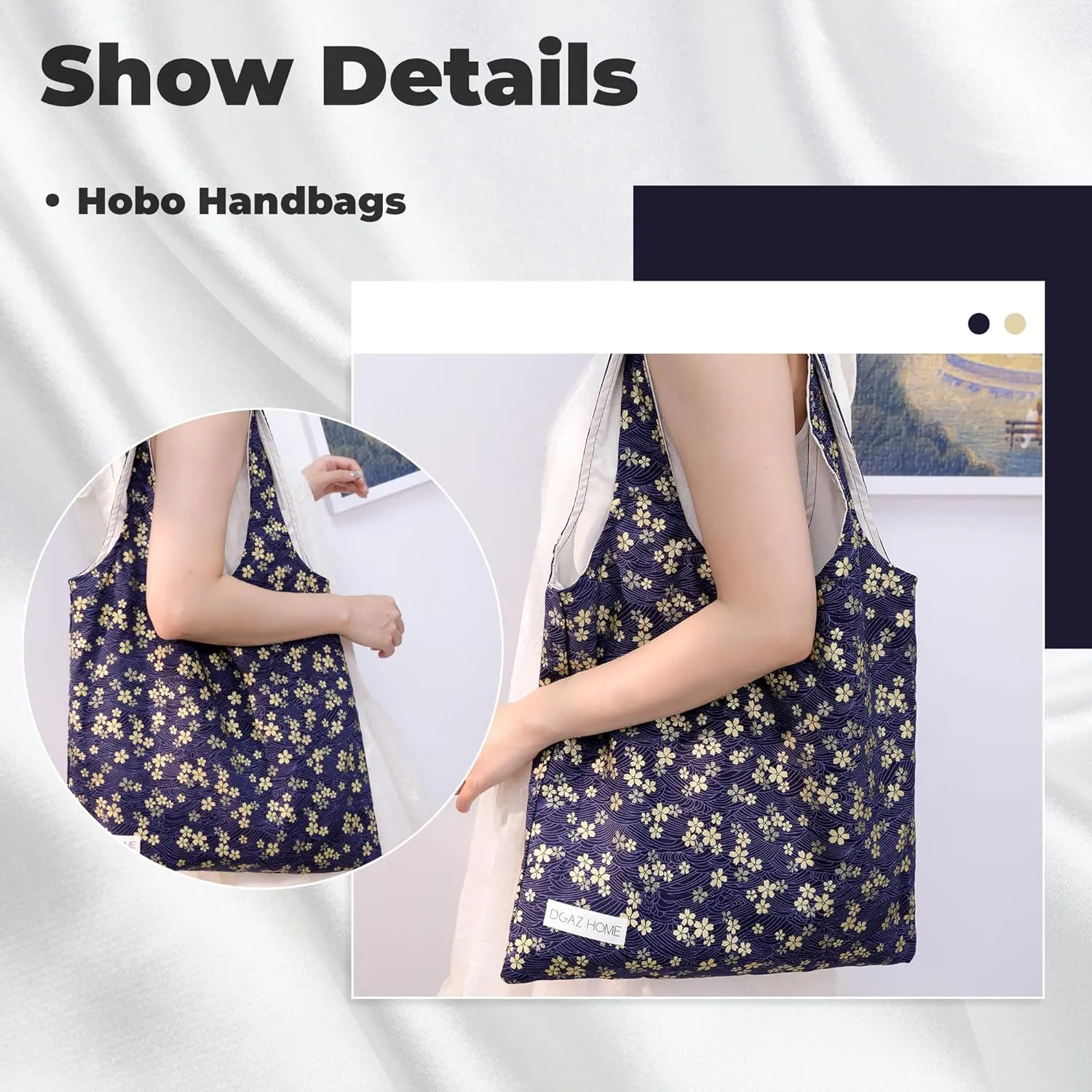 DGAZ Designer Shoulder Bags for Women, Luxury Tote Bag with Zipper, Large Shoulder Hobo Bags