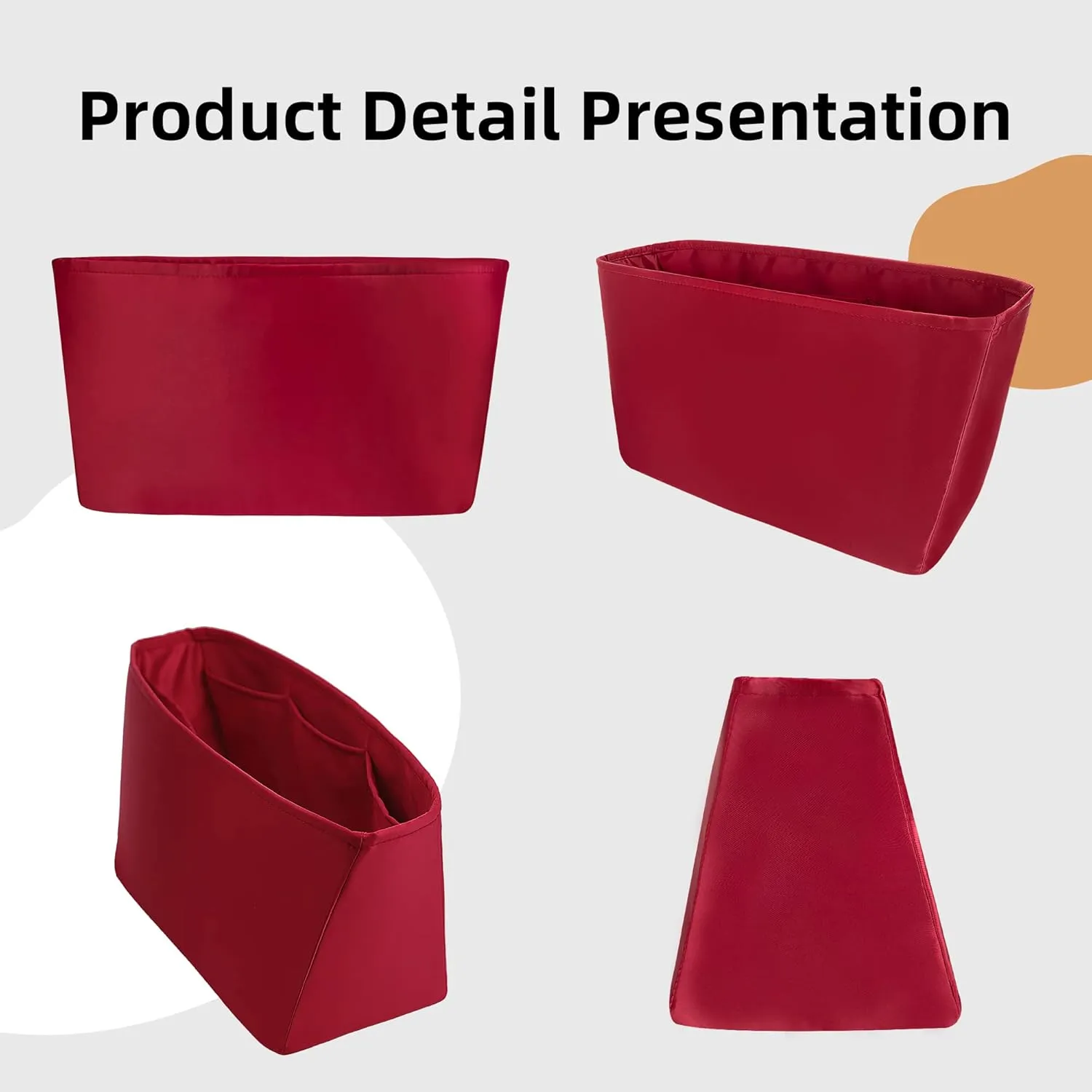 DGAZ Purse Organizer Insert Fits Neverfull-Bags，Silk Bag Organizer，Luxury Handbag & Tote Shaper（GM）