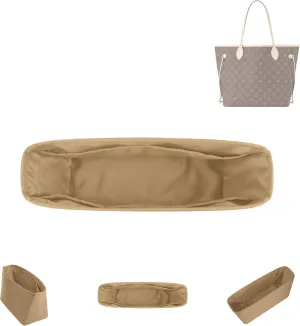 DGAZ Purse Organizer Insert Fits Neverfullbag Mini/PM/MM/GM，Silk Bag Organizer，Luxury Handbag & Tote Shaper(Chai,BB)