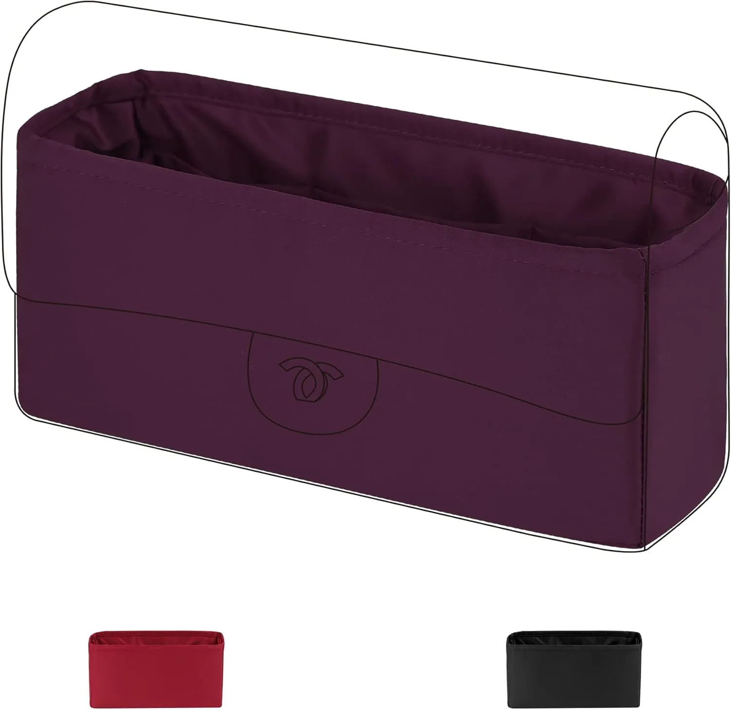 DGAZ Purse Organizer Insert，Silk Bag Organizer，Luxury Handbag & Tote Shaper Fits Chanel CF Bags
