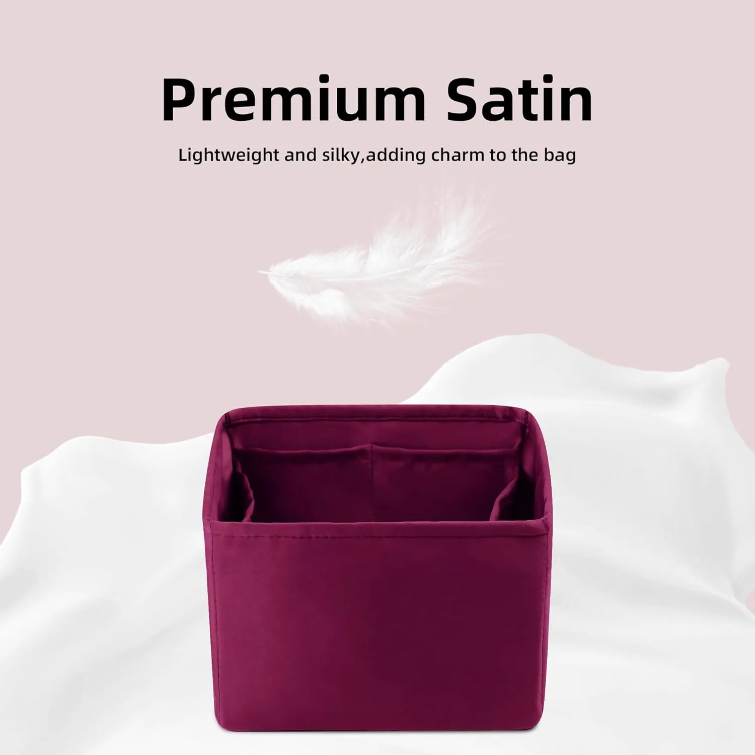 DGAZ Purse Organizer Silky Smooth Fits picotin 18/22 Bags,Silk,Luxury Handbag Tote in Bag Shapers (Anemone, PC22)
