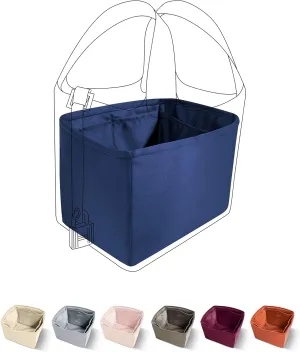 DGAZ Purse Organizer Silky Smooth Fits picotin 18/22 Bags,Silk,Luxury Handbag Tote in Bag Shapers (Blue Nuit, PC18)