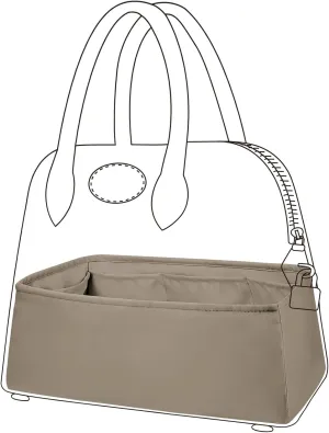 DGAZ Silk Purse Organizer Insert Fits Bolide 1923mini/25/27/31/35,Silky Smooth Bag Organizer，Luxury Handbag & Tote Shaper(Gris tourterelle,Bolide25)