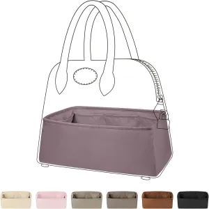 DGAZ Silk Purse Organizer Insert Fits Bolide 1923mini/25/27/31/35,Silky Smooth Bag Organizer，Luxury Handbag & Tote Shaper(Konjac Purple,1923 Bolide mini)