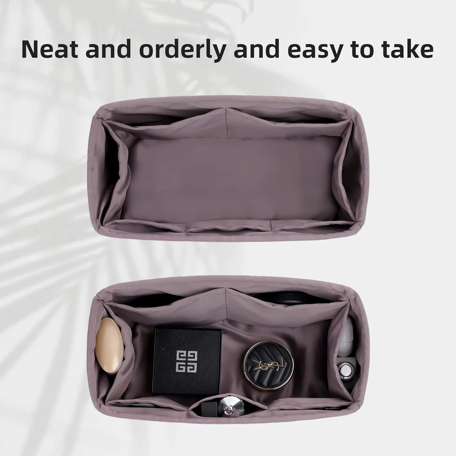 DGAZ Silk Purse Organizer Insert Fits Bolide 1923mini/25/27/31/35,Silky Smooth Bag Organizer，Luxury Handbag & Tote Shaper(Konjac Purple,1923 Bolide mini)