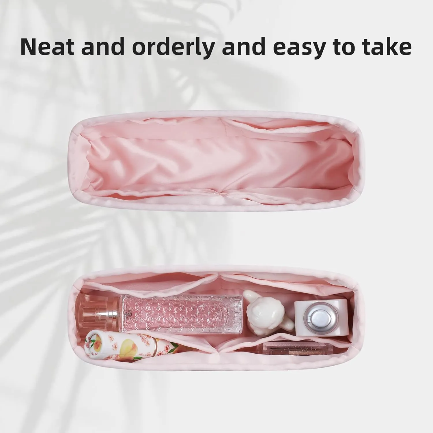 DGAZ Silk Purse Organizer Insert Fits Chanel 22 Mini/S/M/L bag，Silky Smooth Bag Organizer，Luxury Handbag & Tote Shaper(Pink,S)