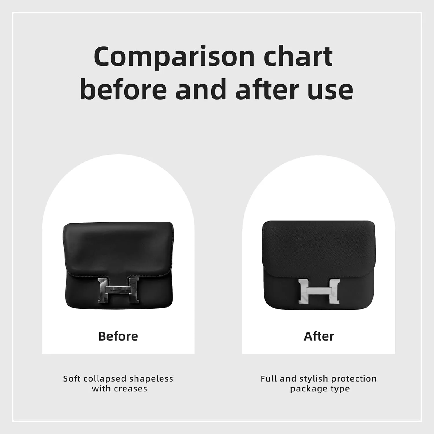DGAZ Silk Purse Organizer Insert Fits Constance 19/New19/24/New24 bag，Silky Smooth Bag Organizer，Luxury Handbag & Tote Shaper（Black，newC19）