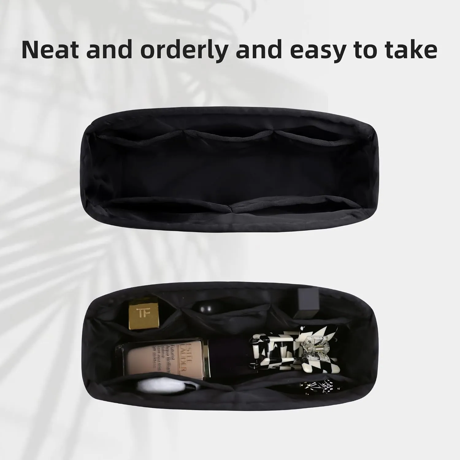 DGAZ Silk Purse Organizer Insert Fits Halzan mini20/25/31,Silky Smooth Bag Organizer，Luxury Handbag & Tote Shaper(Black，Halzan mini20)