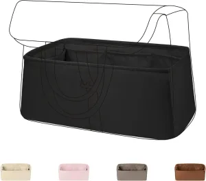DGAZ Silk Purse Organizer Insert Fits Halzan mini20/25/31,Silky Smooth Bag Organizer，Luxury Handbag & Tote Shaper(Black，Halzan mini20)
