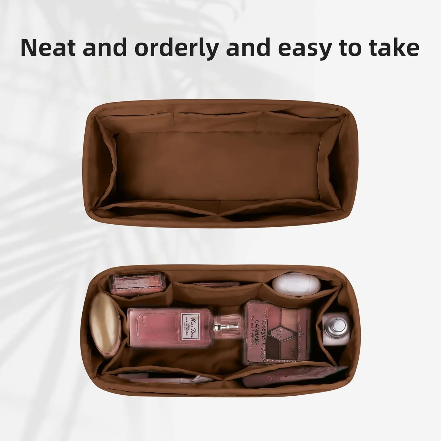 DGAZ Silk Purse Organizer Insert Fits Halzan mini20/25/31,Silky Smooth Bag Organizer，Luxury Handbag & Tote Shaper(Gold，Halzan mini20)