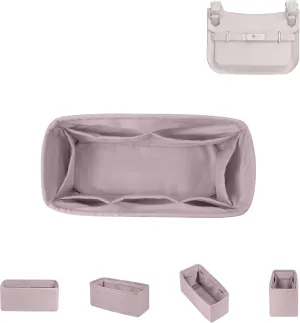 DGAZ Silk Purse Organizer Insert Fits Hermes Jypsiere Bags, Silky Smooth Bag Organizer，Luxury Handbag & Tote Shaper(Mauve Pale,Jypsiere 28)