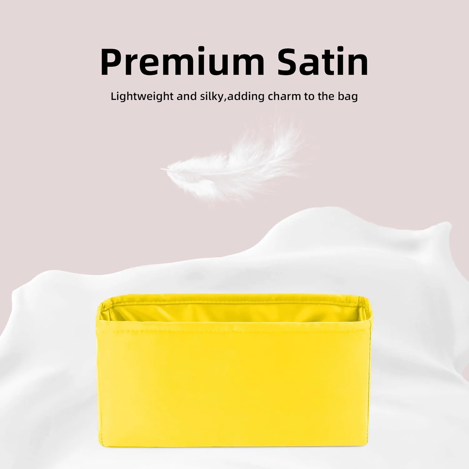 DGAZ Silk Purse Organizer Insert Fits Hermes Verrou Bags, Silky Smooth Bag Organizer，Luxury Handbag & Tote Shaper(Lime,Verrou 17)