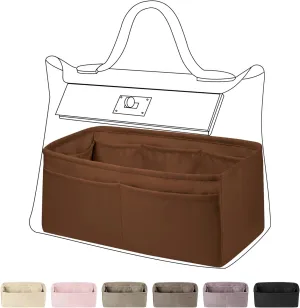 DGAZ Silk Purse Organizer Insert For Hermes 24/24 mini/29/35 Bags, Luxury Handbag & Tote Organizer, Simplicity bag organizer(Gold,24/24-mini)