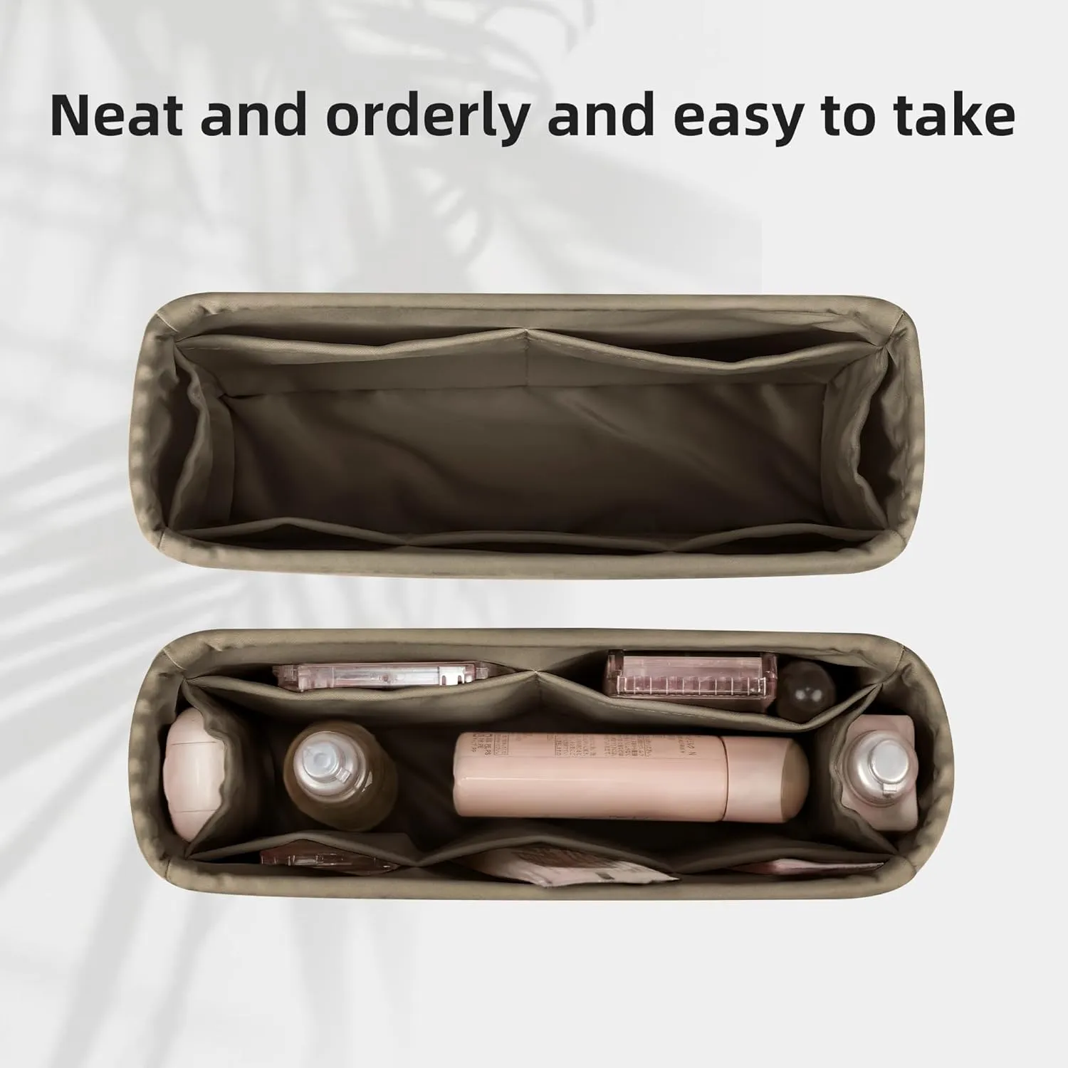 DGAZ Silk Purse Organizer Insert For Hermes Geta bags，Silky Smooth Bag Organizer，Luxury Handbag & Tote Shaper(Etoupe Grey)