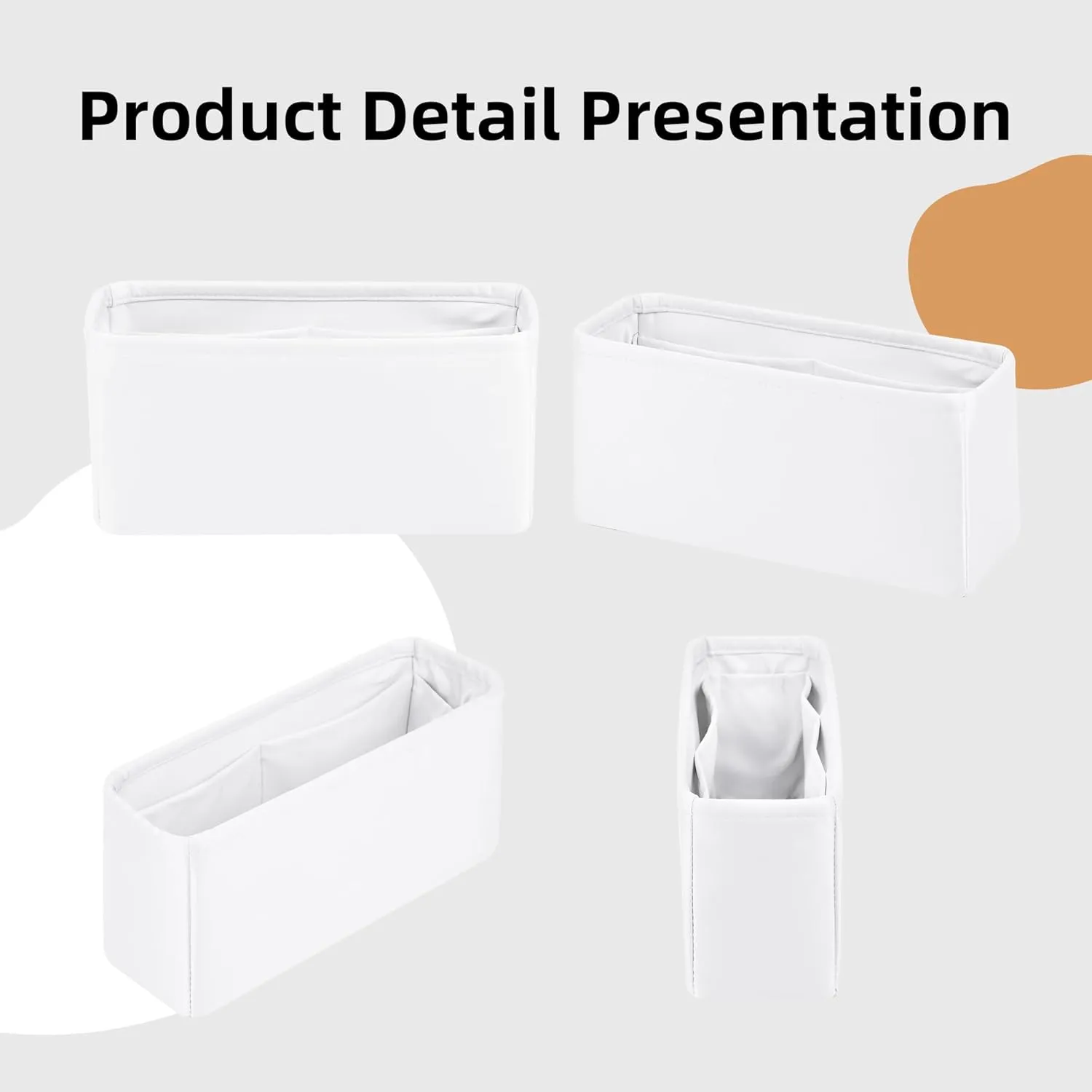 DGAZ Silk Purse Organizer Insert For Hermes Geta bags，Silky Smooth Bag Organizer，Luxury Handbag & Tote Shaper(Mushroom)