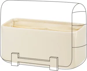 DGAZ Silk Purse Organizer Insert For Hermes Geta bags，Silky Smooth Bag Organizer，Luxury Handbag & Tote Shaper(Nata)