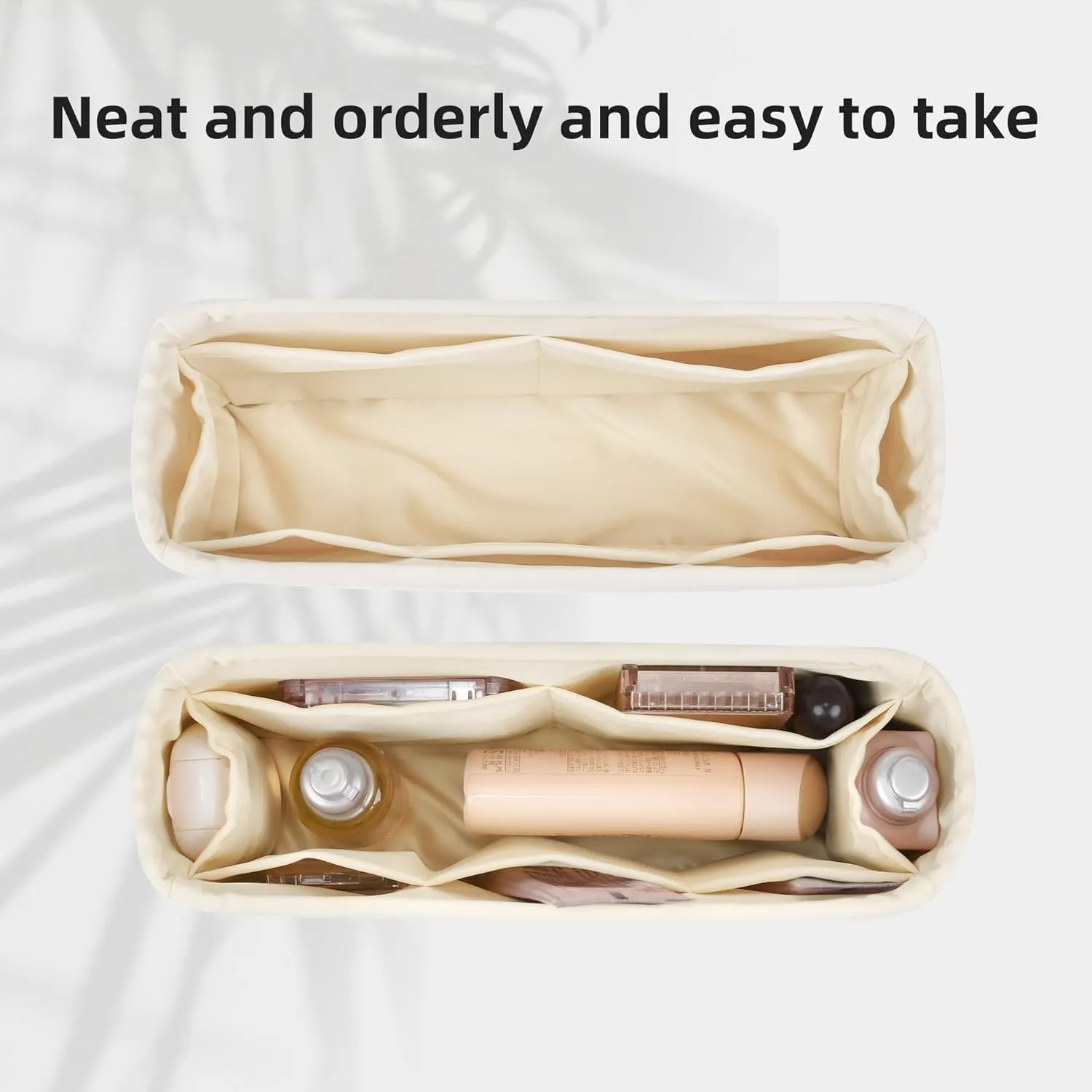 DGAZ Silk Purse Organizer Insert For Hermes Geta bags，Silky Smooth Bag Organizer，Luxury Handbag & Tote Shaper(Nata)