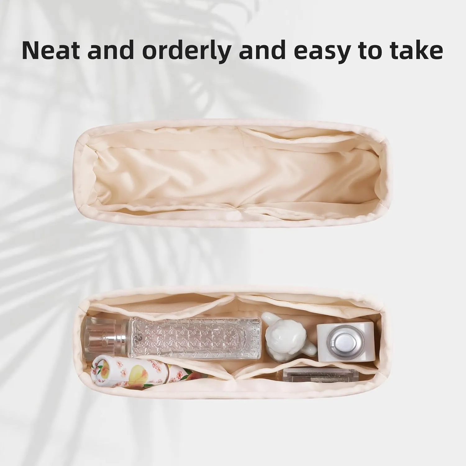 DGAZ Silk Purse Organizer Insert For Loewe Puzzle Bags,Silky Smooth Bag Organizer，Luxury Handbag & Tote Shaper(Craie,Small)