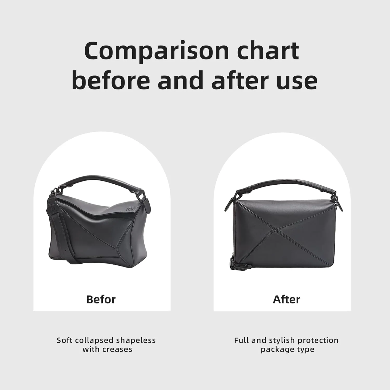DGAZ Silk Purse Organizer Insert For Loewe Puzzle Bags,Silky Smooth Bag Organizer，Luxury Handbag & Tote Shaper(Craie,Small)