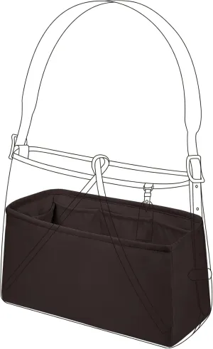 DGAZ Silk Purse Organizer Insert For LV Carryall PM/MM bag，Silky Smooth Bag Organizer，Luxury Handbag & Tote Shaper（Coffee brown，MM）