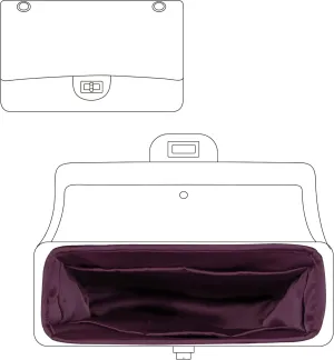 DGAZ Silky Purse Organizer Insert for Chanel 2.55 Bags, Luxury Handbag & Tote Organizer, Classic, Luxury Style, Fuchsia