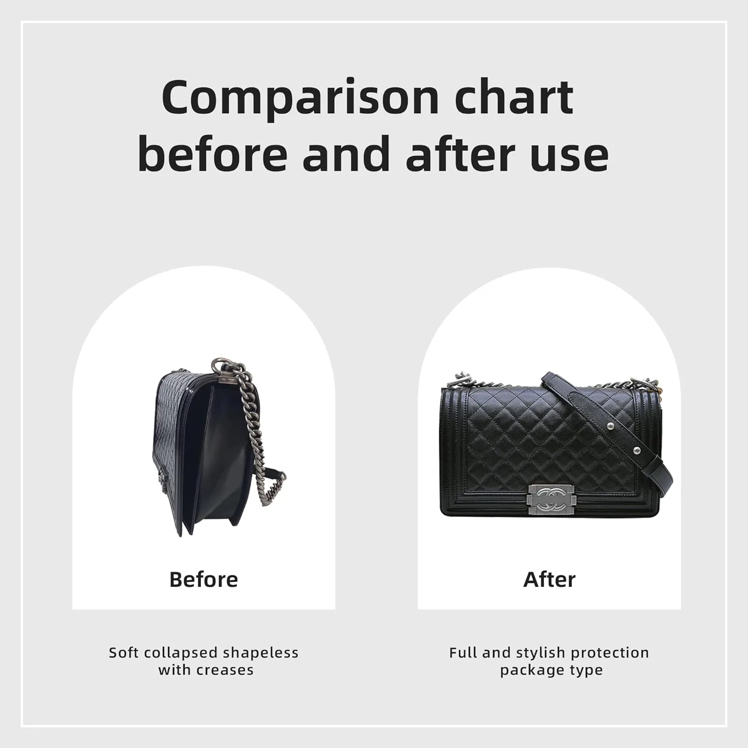 DGAZ Silky Purse Organizer Insert For Chanel Leboy Bags, Luxury Handbag & Tote Organizer, Simplicity bag organizer (Back,New Medium 28)