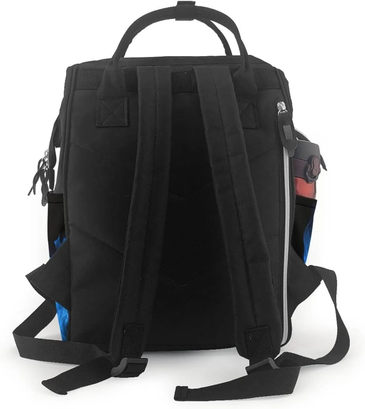 Diaper Bag Nappy Backpack Baby Bag Ocean Shark Mummy Backpack Multifunction Changing Bags for Travel, Blue Flame, One Size