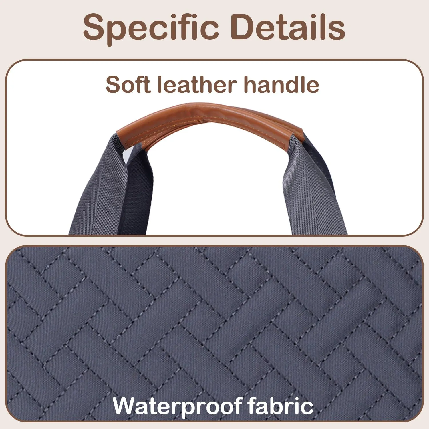 Diaper Bag Tote, Large Tote Diaper Bag with 16 Inch Laptop Compartment for Mom, Dry and Wet Compartment Messenger (Dark Gray)