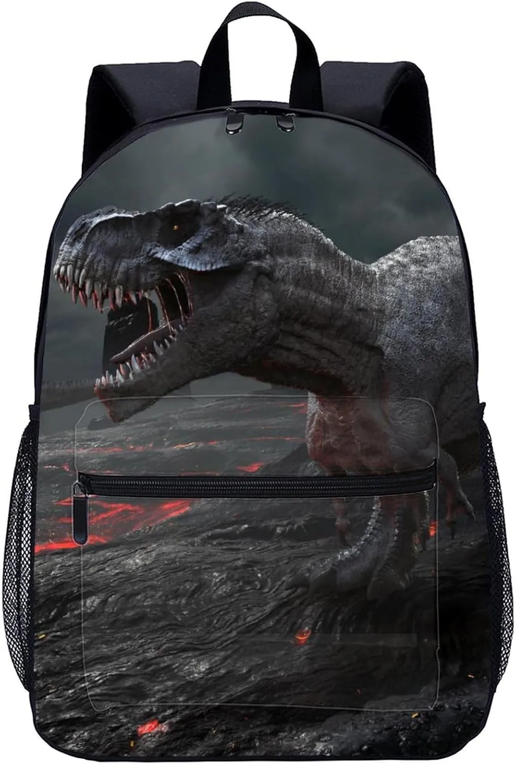 Dinosaur Extinct Magma 17 Inch Laptop Backpack Large Capacity Daypack Travel Shoulder Bag for Men&Women
