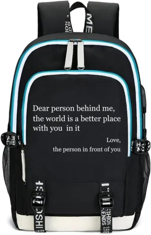 DIOMMELL Mental Health Matters Backpack Canvas Capacity You Are Enough Laptop Backpack