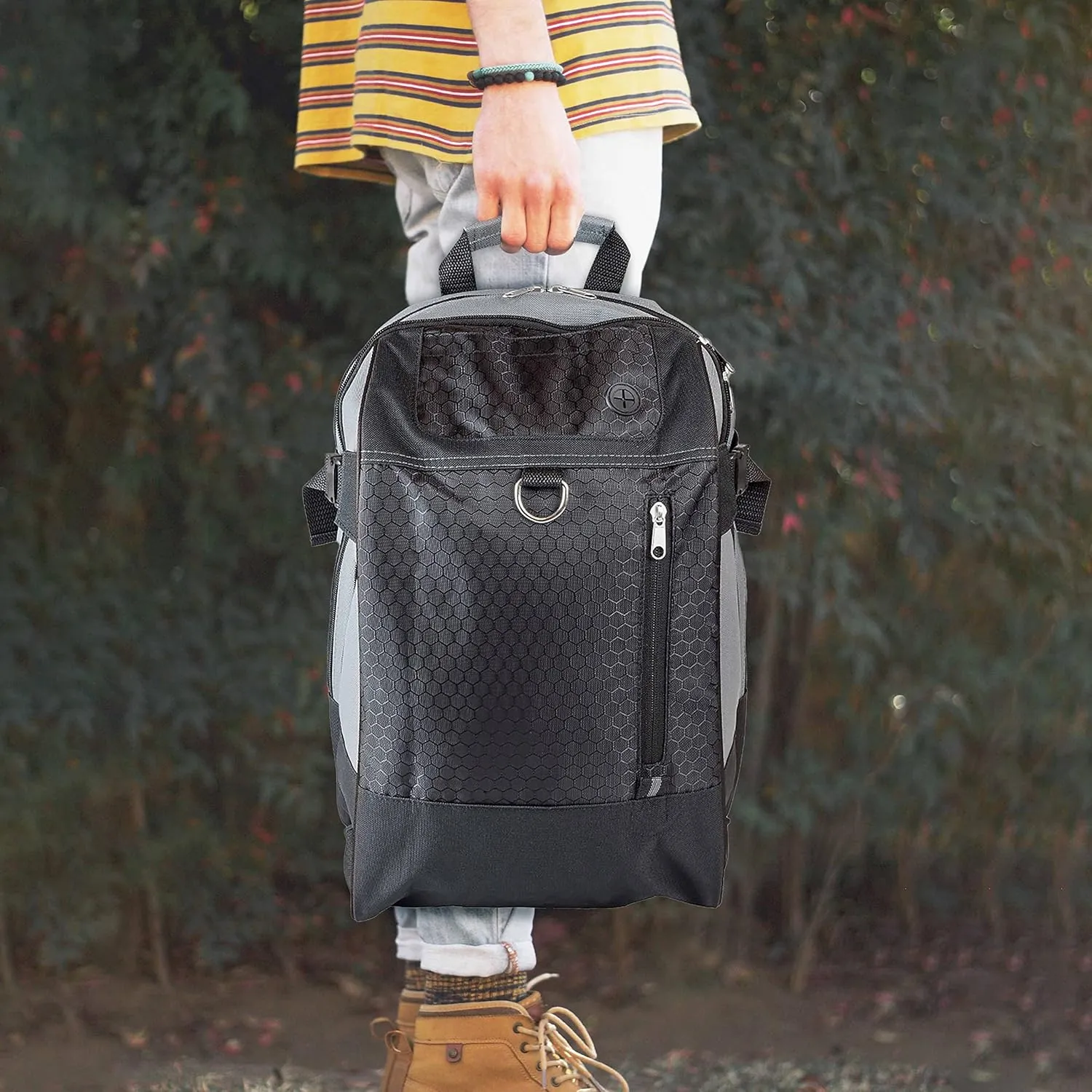 DISCOUNT PROMOS Transit Backpacks Set of 6, Bulk Pack - Bring Everywhere You Go, Perfect for Travel and for Everyday Use - Black