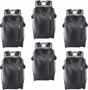 DISCOUNT PROMOS Transit Backpacks Set of 6, Bulk Pack - Bring Everywhere You Go, Perfect for Travel and for Everyday Use - Black