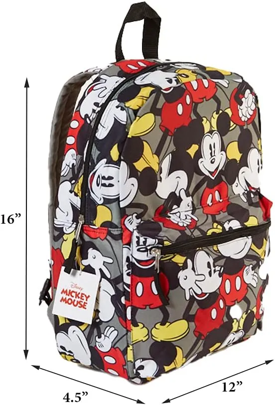 Disney Mickey Mouse Backpack for Kids or Adults, 16 inch