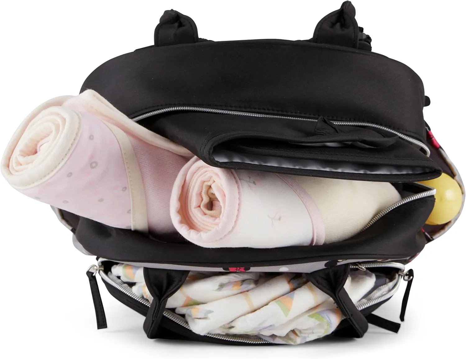 Disney Unisex Baby Travel Diaper Backpack| 16-Inches Height Multi-Functional Bag, Minnie Mouse with Paci Holder, Extra Large
