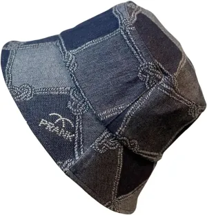 Distressed Denim Bucket Hats Frayed Jean Ripped Hole Fringe Edge Sun Beach Women