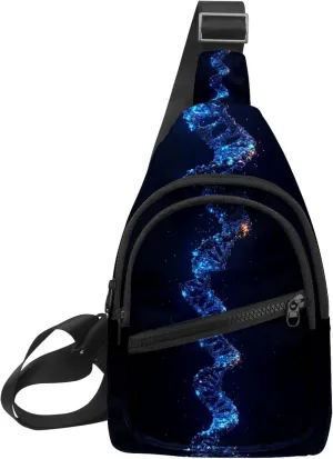dna helix (1) Sling Backpack Bag