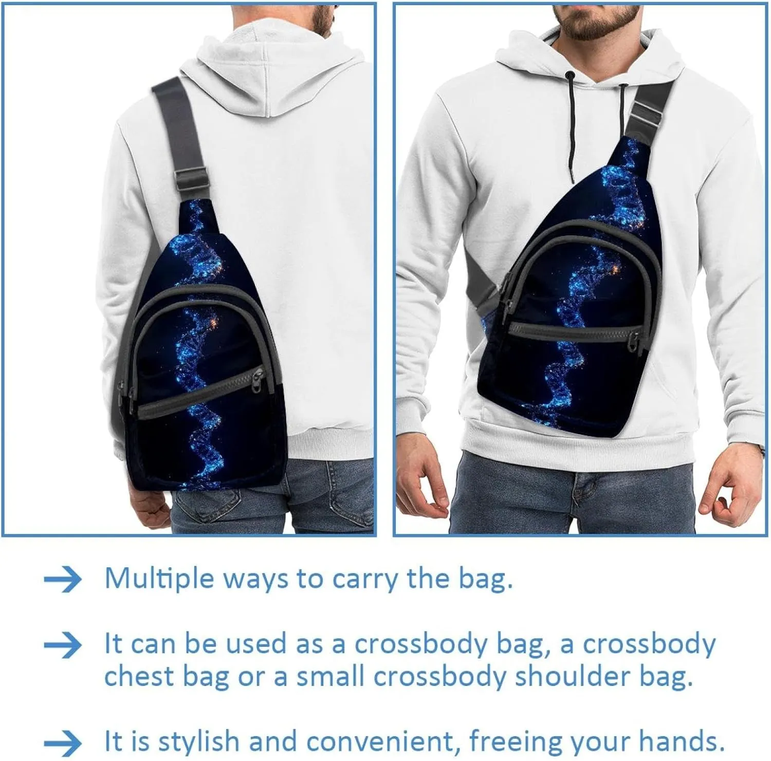 dna helix (1) Sling Backpack Bag