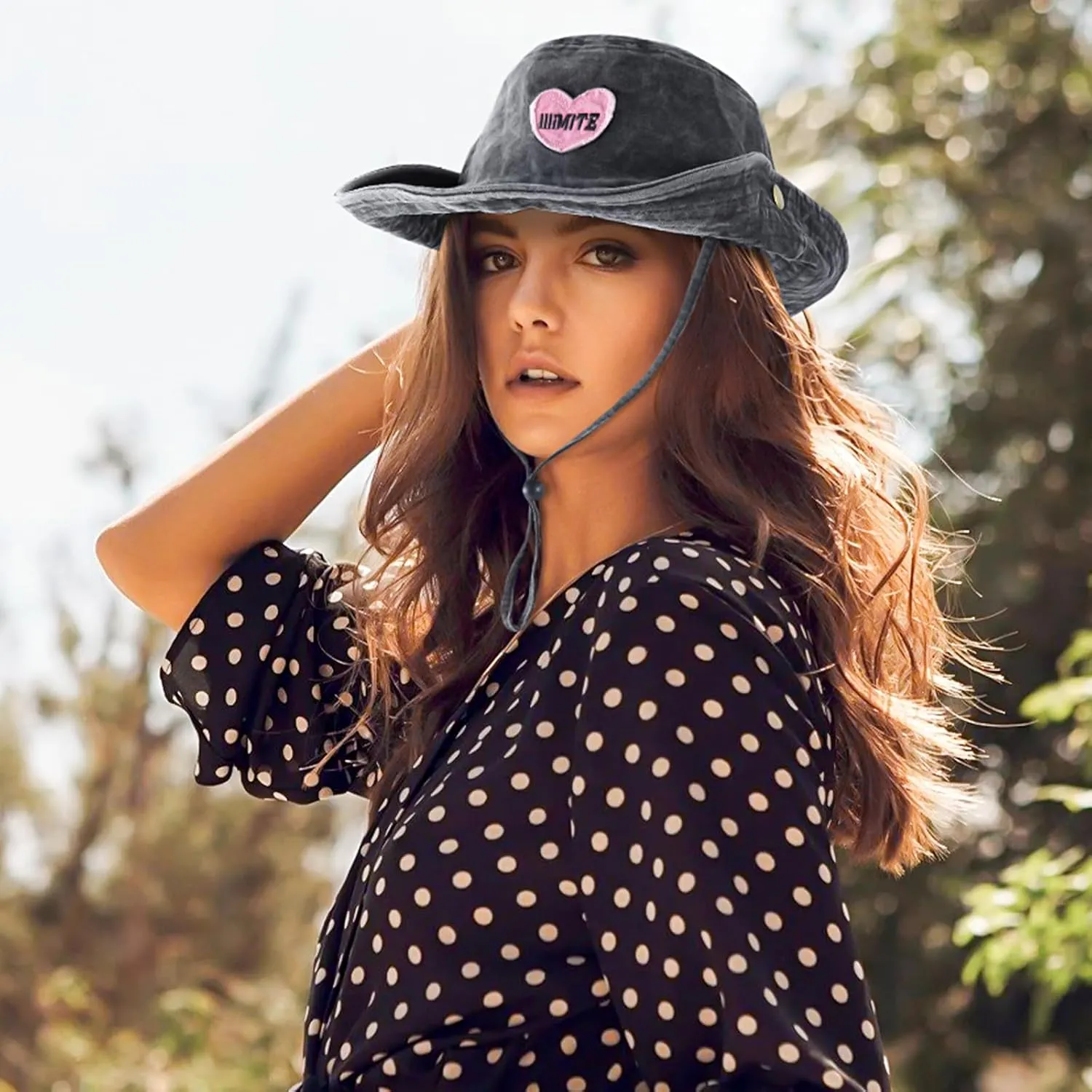 DOCILA Demin Bucket Hats for Women Men Blue Jean Western Fisherman Hats Packable Cowboy Style Outdoor Sun Hats