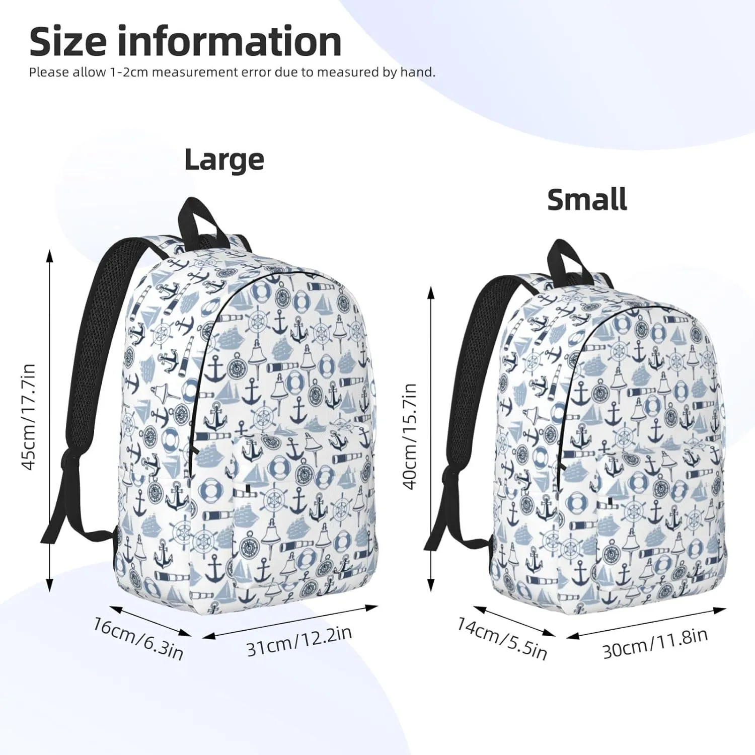 Dock Rudder Lightweight Canvas Backpack, Backpack For Women Men Couples, Travel Laptop Backpack
