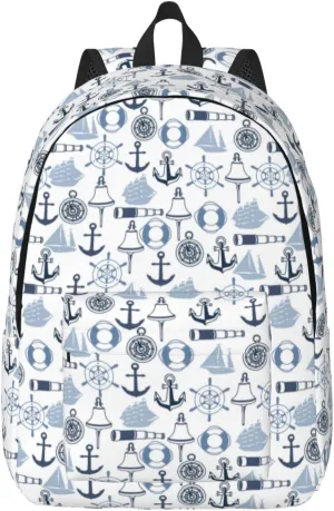 Dock Rudder Lightweight Canvas Backpack, Backpack For Women Men Couples, Travel Laptop Backpack