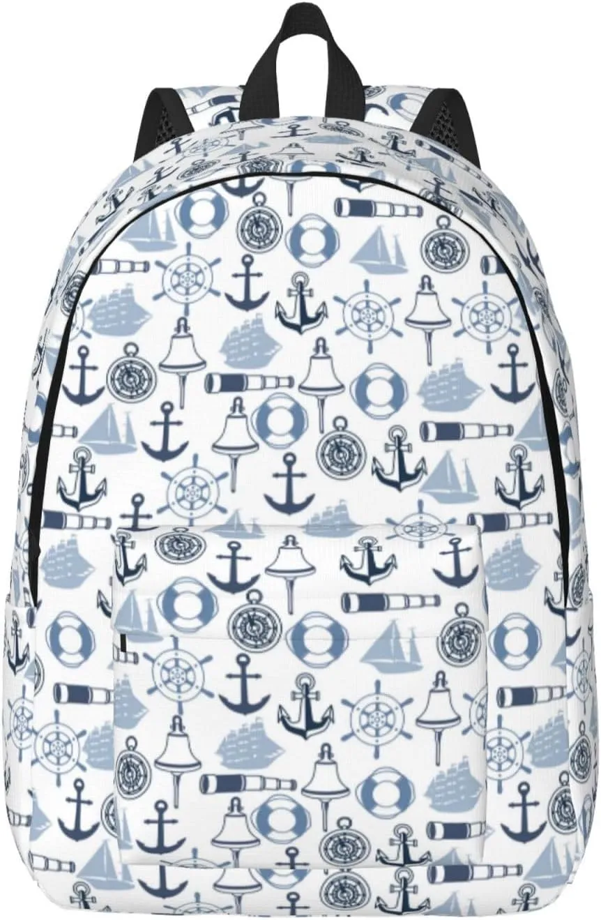 Dock Rudder Lightweight Canvas Backpack, Backpack For Women Men Couples, Travel Laptop Backpack