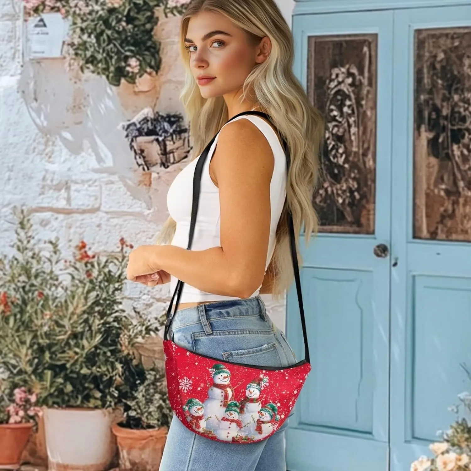 Dolyues Trendy Women's Crossbody Hobo Sling Bag - Stylish Crescent Shoulder Purse & Casual Dumpling Handbag