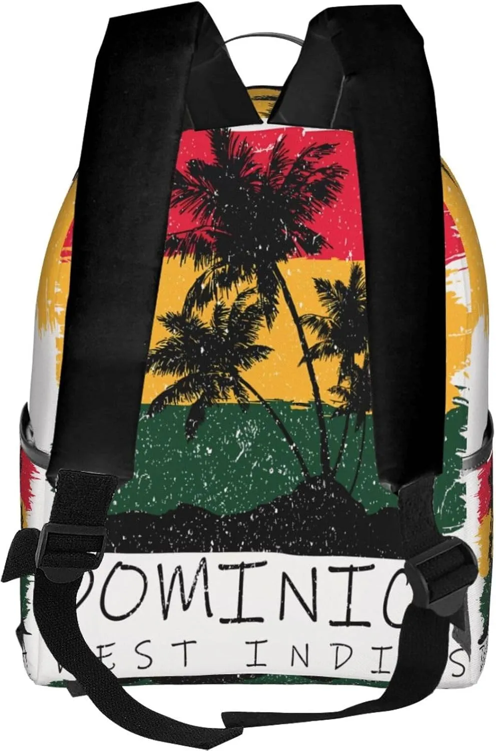 Dominica Palm Flag Casual Backpacks Laptop Backpack Carry-on Daypack Sports Travel Rucksack Lightweight Working Bag for Outdoor Hiking Cycling Walking