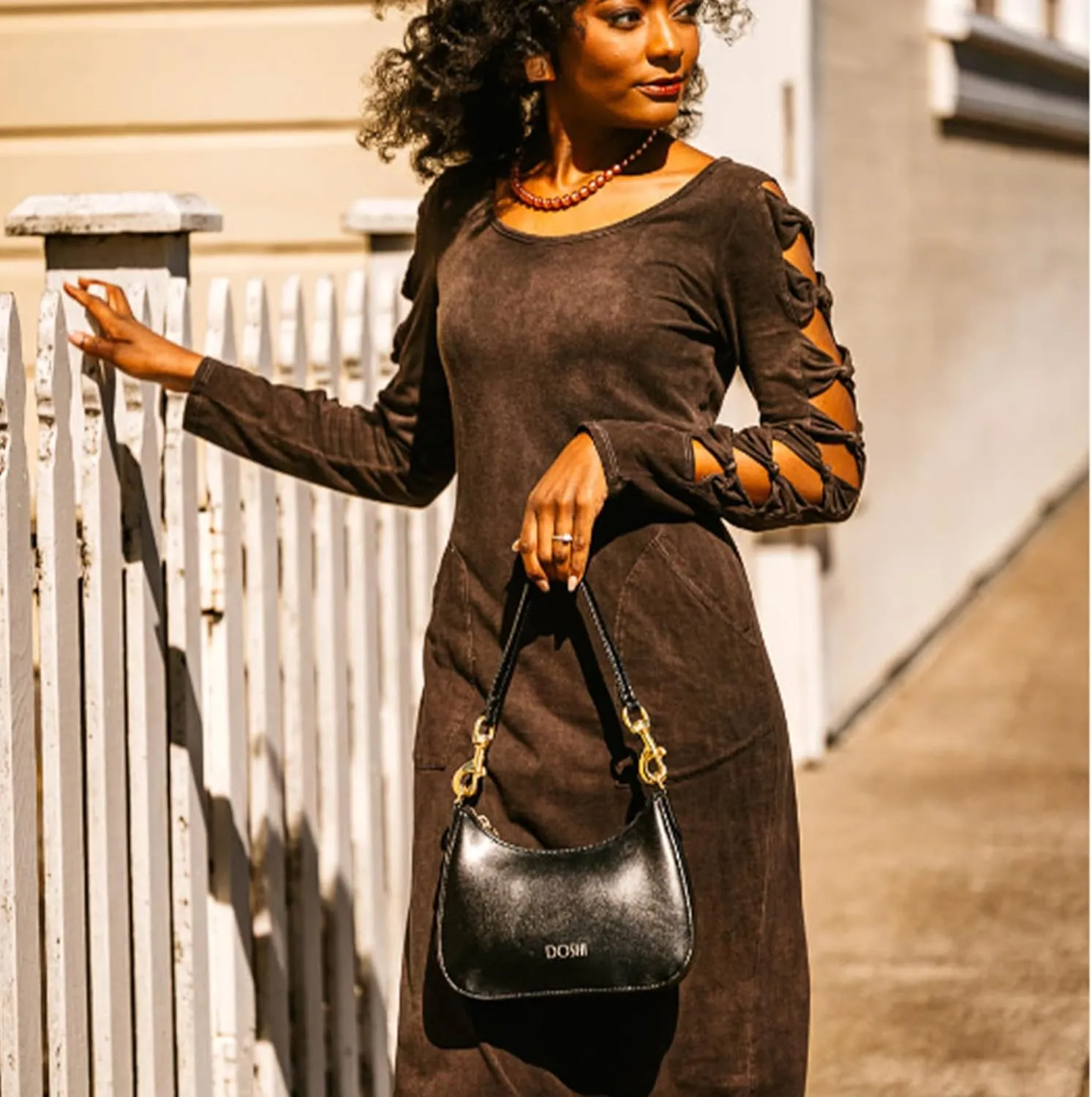 DOSHI - Hobo Crossbody Bag for Women - Premium and Sustainable Microfiber Vegan Leather Tote Bag for Women