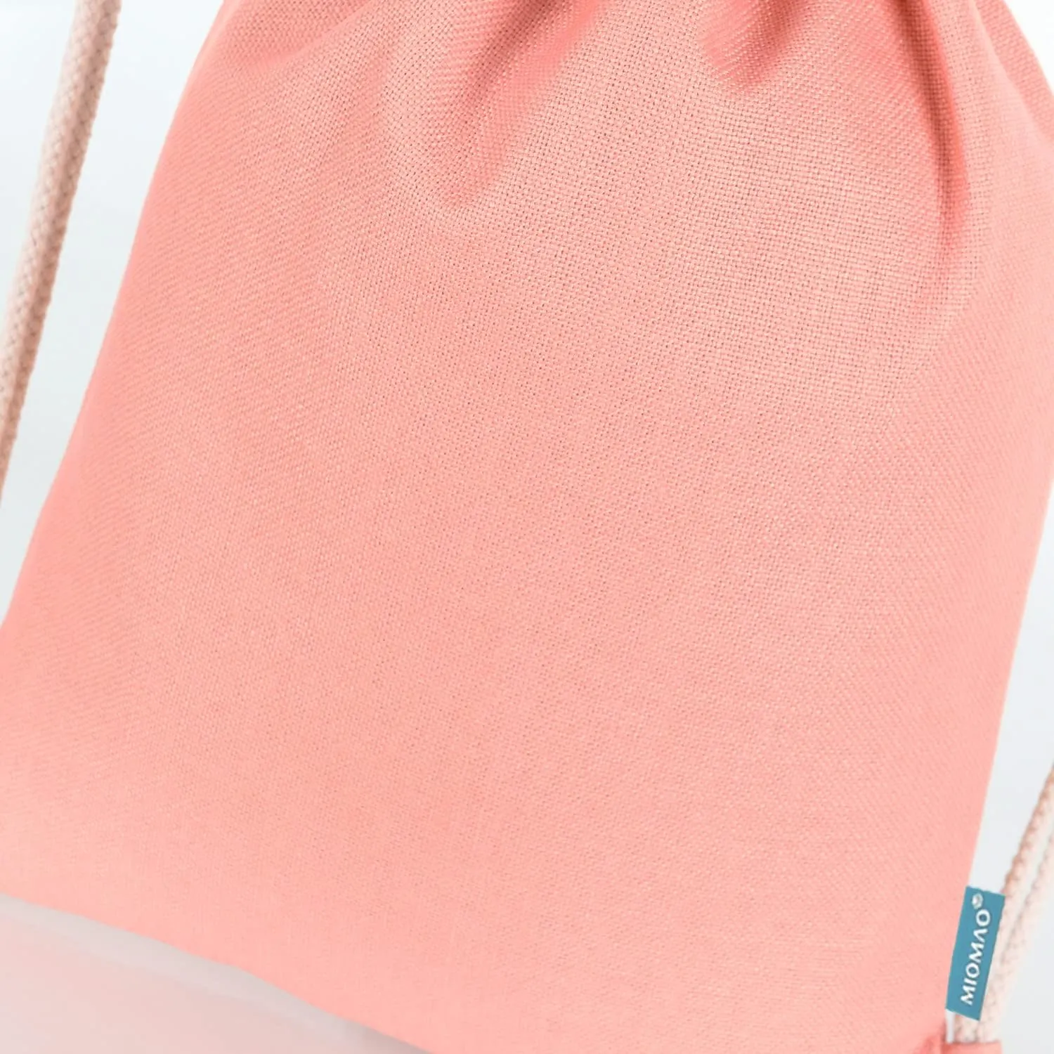 Drawstring Backpack Simple Style String Bag Canvas Beach Sport Daypack