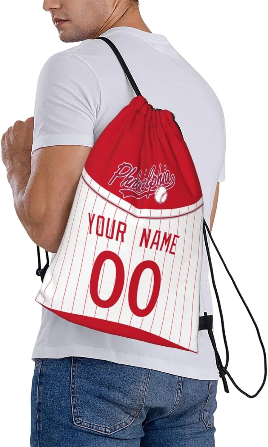 Drawstring Bags Philadelphia Personalized Backpack Gifts for Men Women