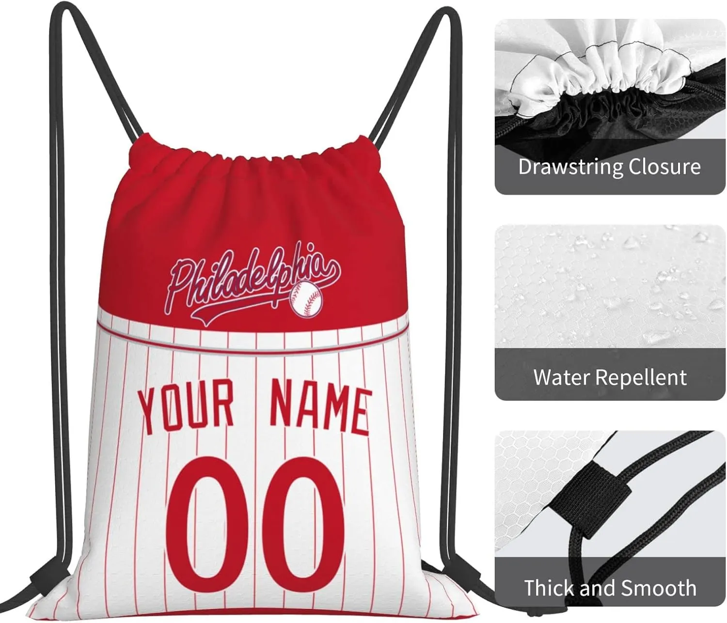 Drawstring Bags Philadelphia Personalized Backpack Gifts for Men Women