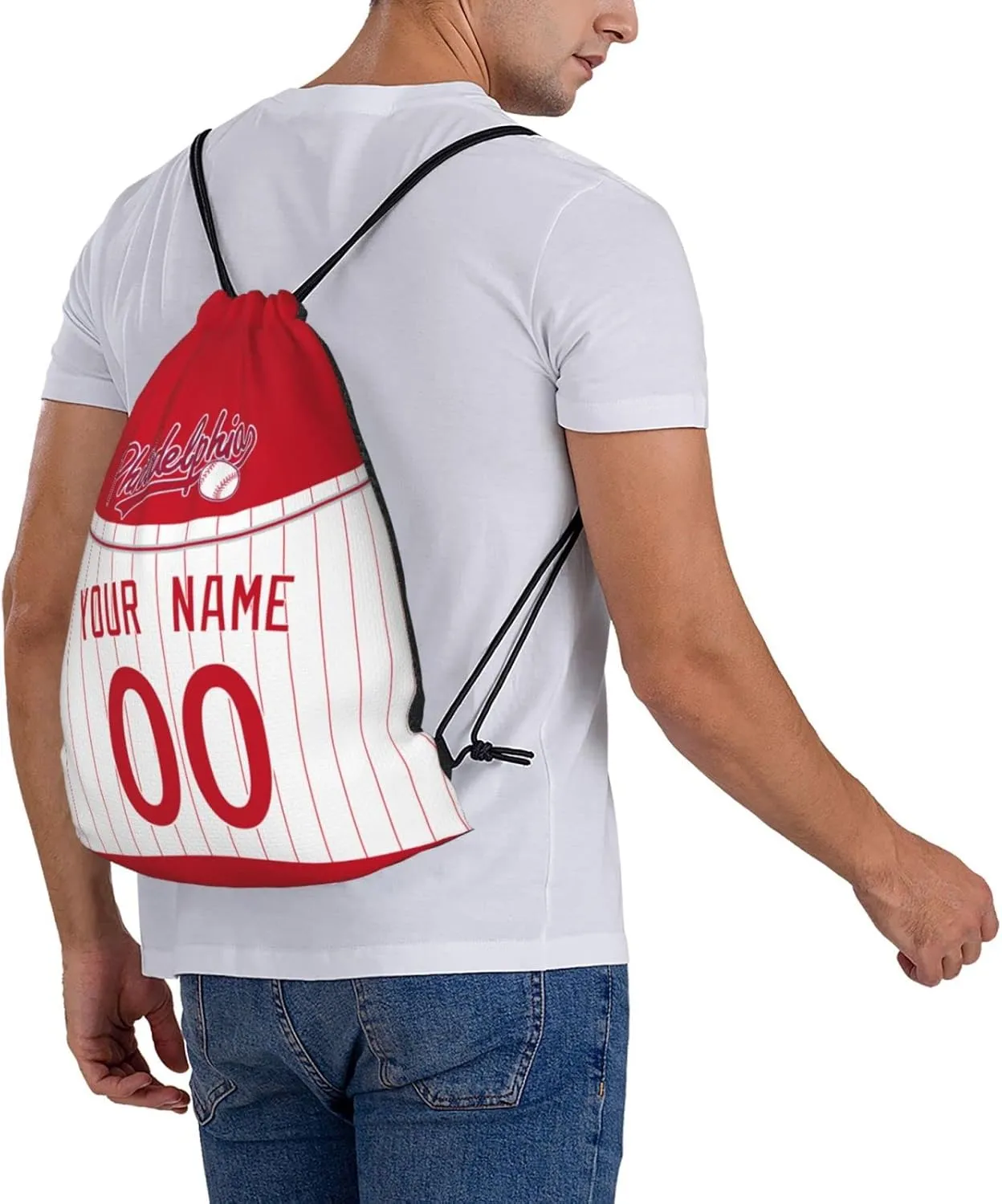 Drawstring Bags Philadelphia Personalized Backpack Gifts for Men Women